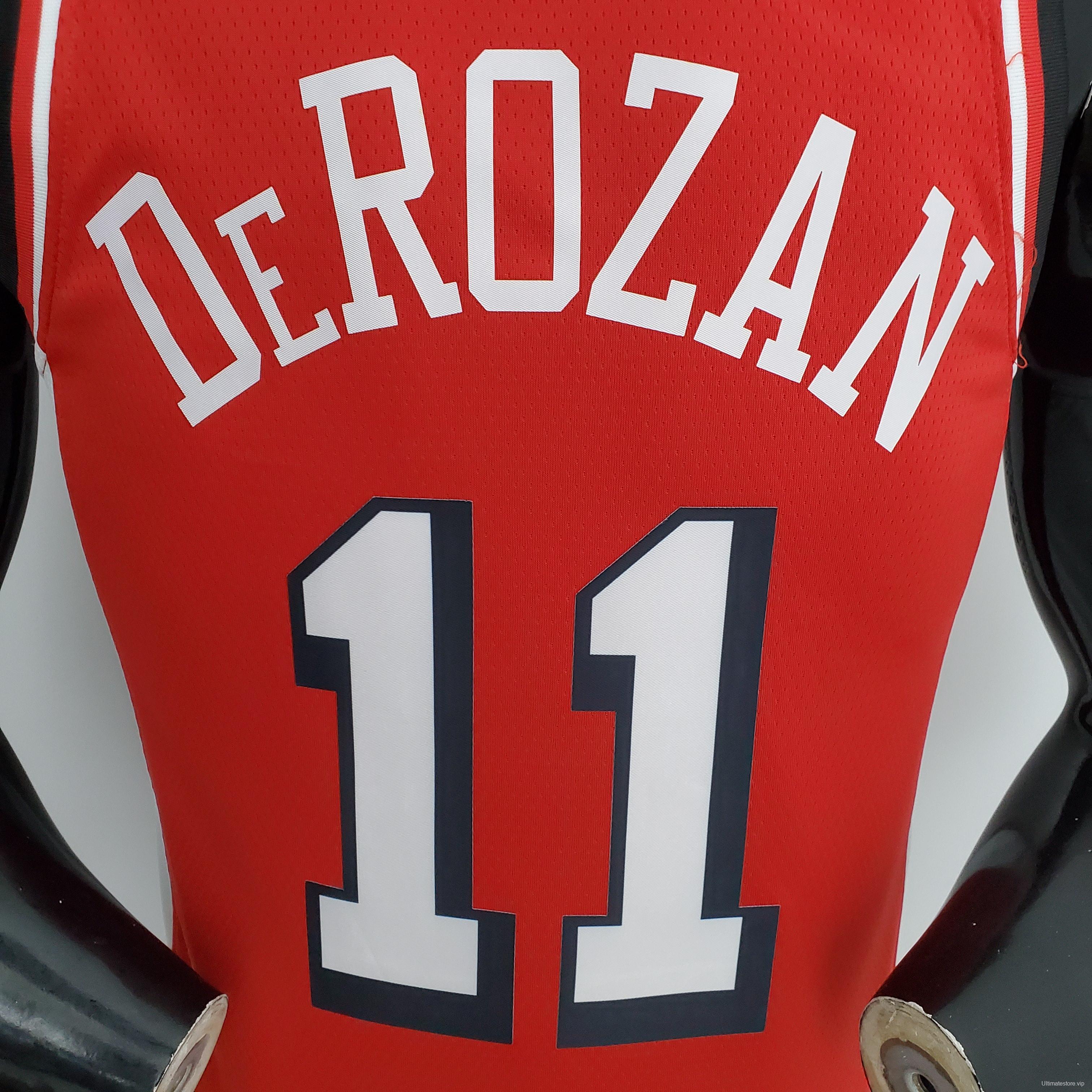 75th Anniversary 2022 Season Chicago Bulls DeROZAN#11 City Edition Red NBA Jersey