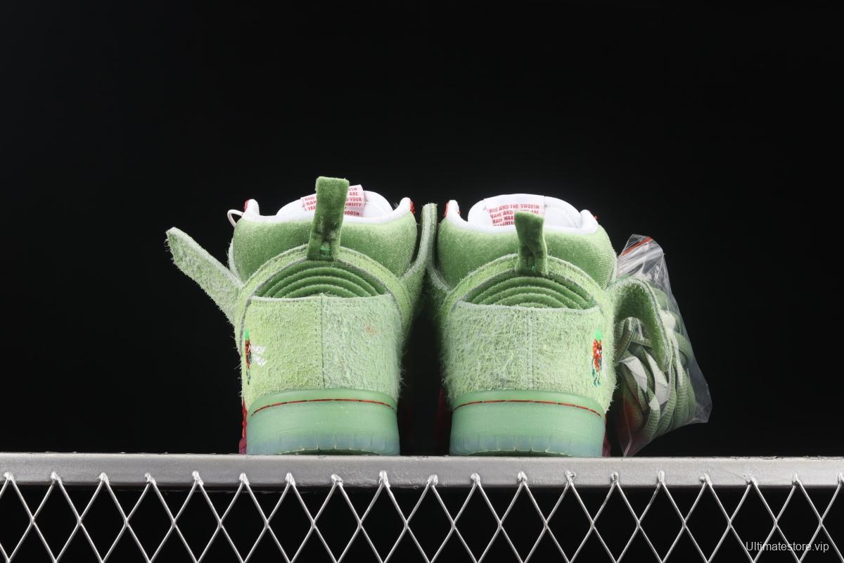 NIKE SB DUNK High Strawberry Cough strawberry green casual skateboard shoes CW7093-600