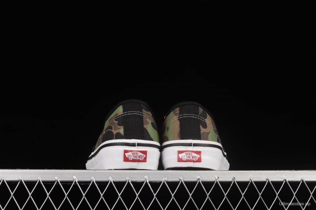 Vans Authentic ape-man co-named green camouflage low-top casual board shoes VN0A38EN7BC