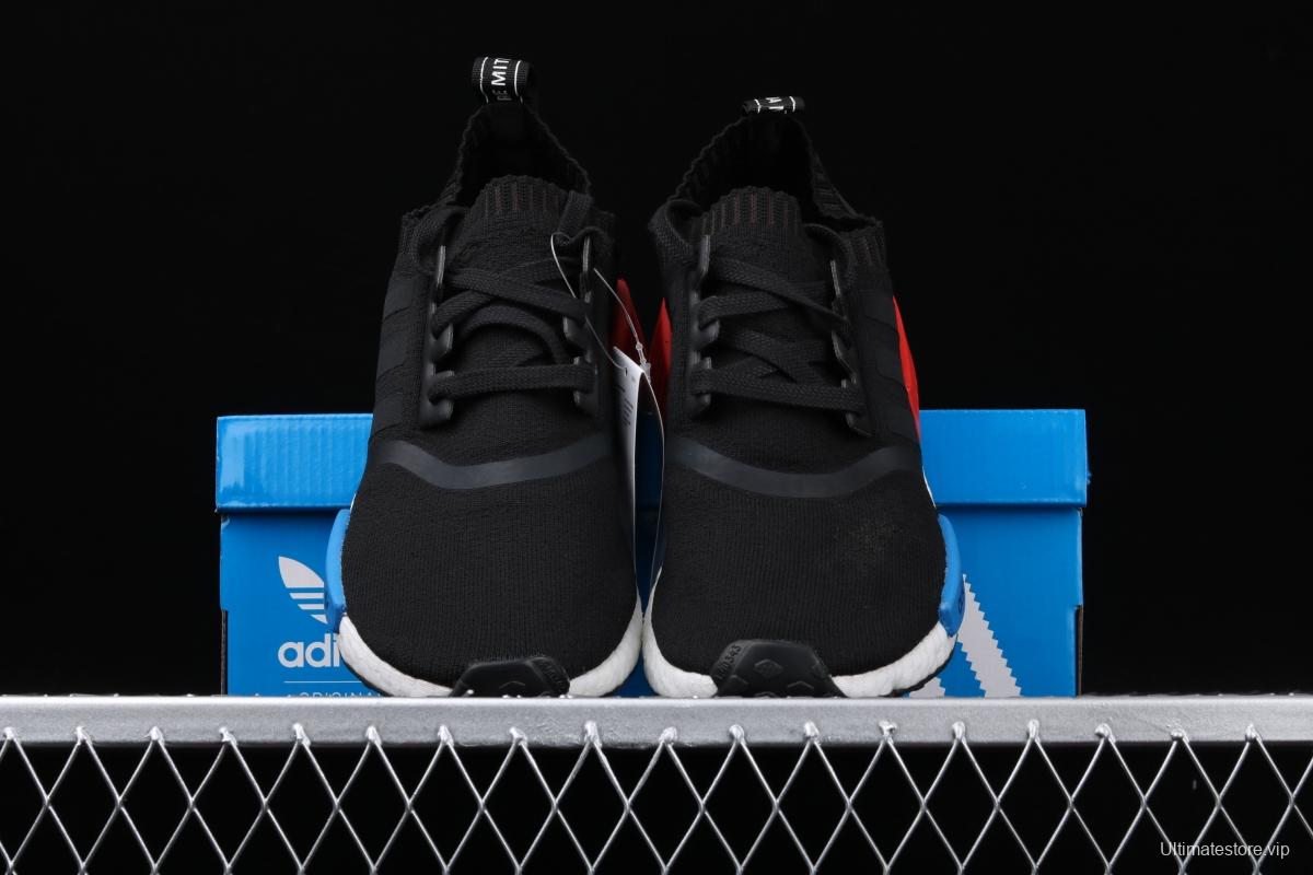 Adidas NMD_R1 Boost competes for S79168 black, blue and red color matching. Dongguan original large particles feel super soft.