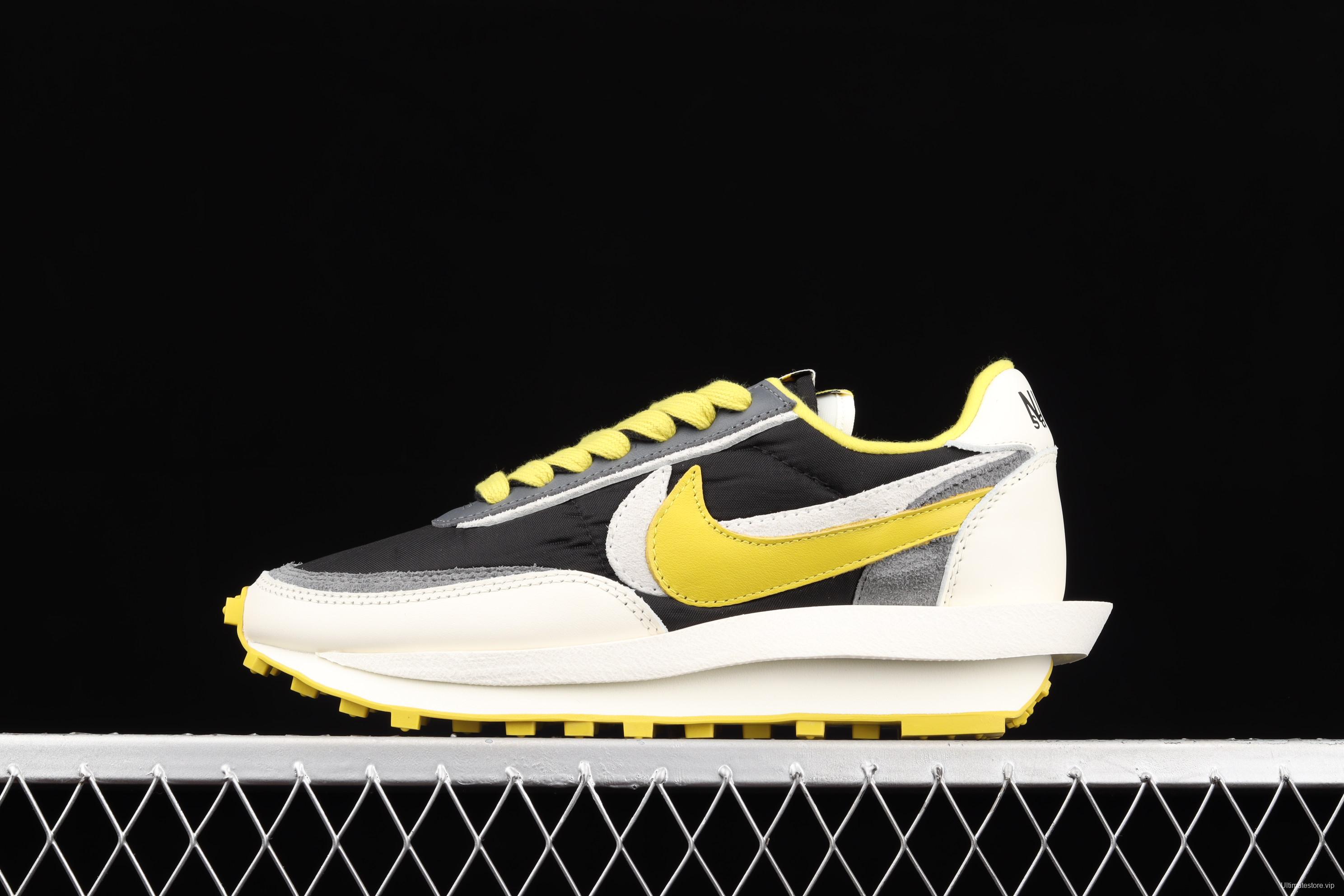 Undercover x Sacai x NIKE LDWaffle 2.0 tripartite joint name waffle double hook catwalk style casual shoes DJ4877-001