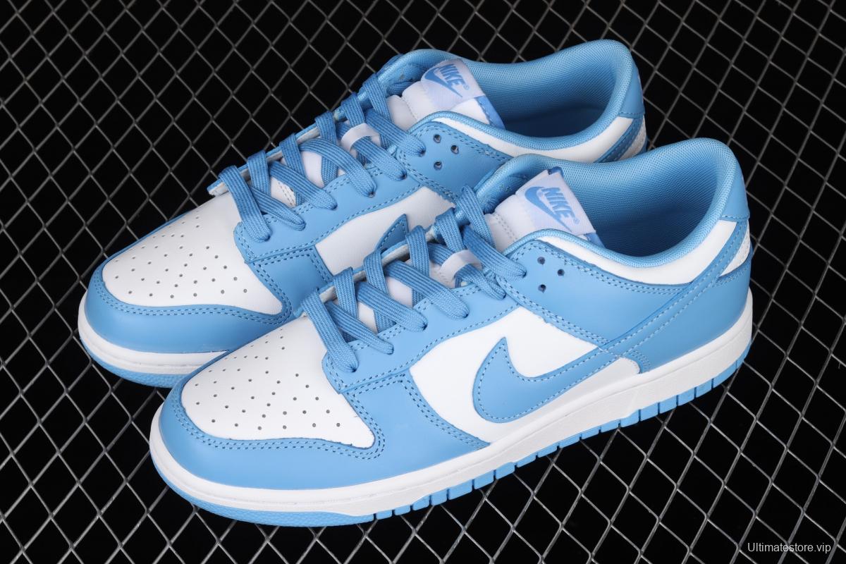 NIKE DUNK Low University Blue White Blue North Carolina White Blue Slam Dunk Series low side Leisure Sports Skateboard shoes DD1391-102