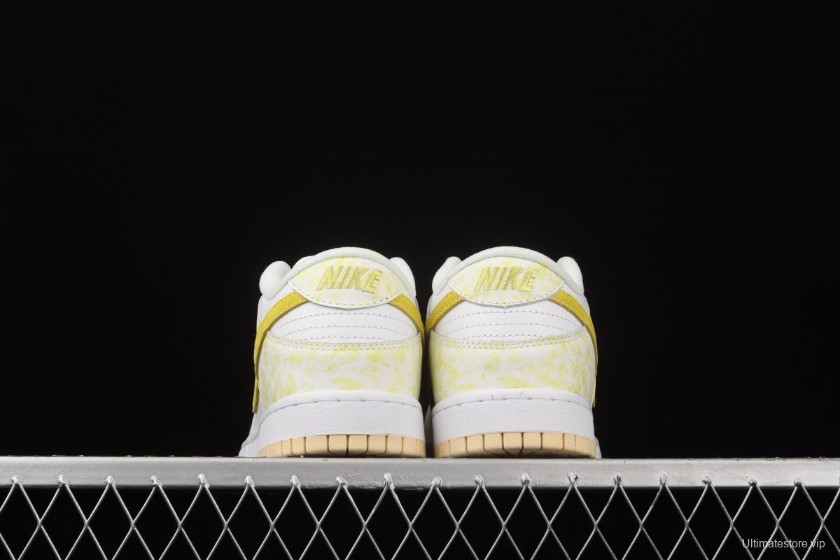 NIKE SB DUNK Low Prm yellow and white color SB buckle rebound fashion leisure board shoes DM9467-700