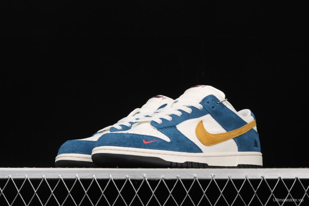 Kasina x NIKE SB DUNK Low co-signed blue and yellow retro low-top leisure sports skateboard shoes CZ6501-100