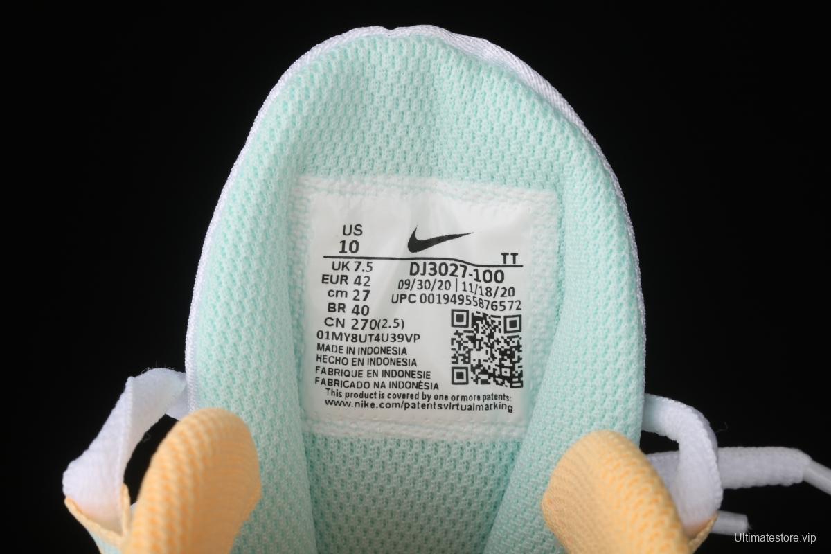 NIKE Air Max 270React new high-frequency mesh function half-palm air cushion cushioning running cloth shoes DJ3027-100