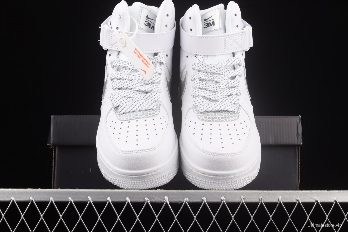 NIKE Air Force 1 High'07 Lv8 3M NBA co-named 3M reflective high-top casual board shoes CU4159-100