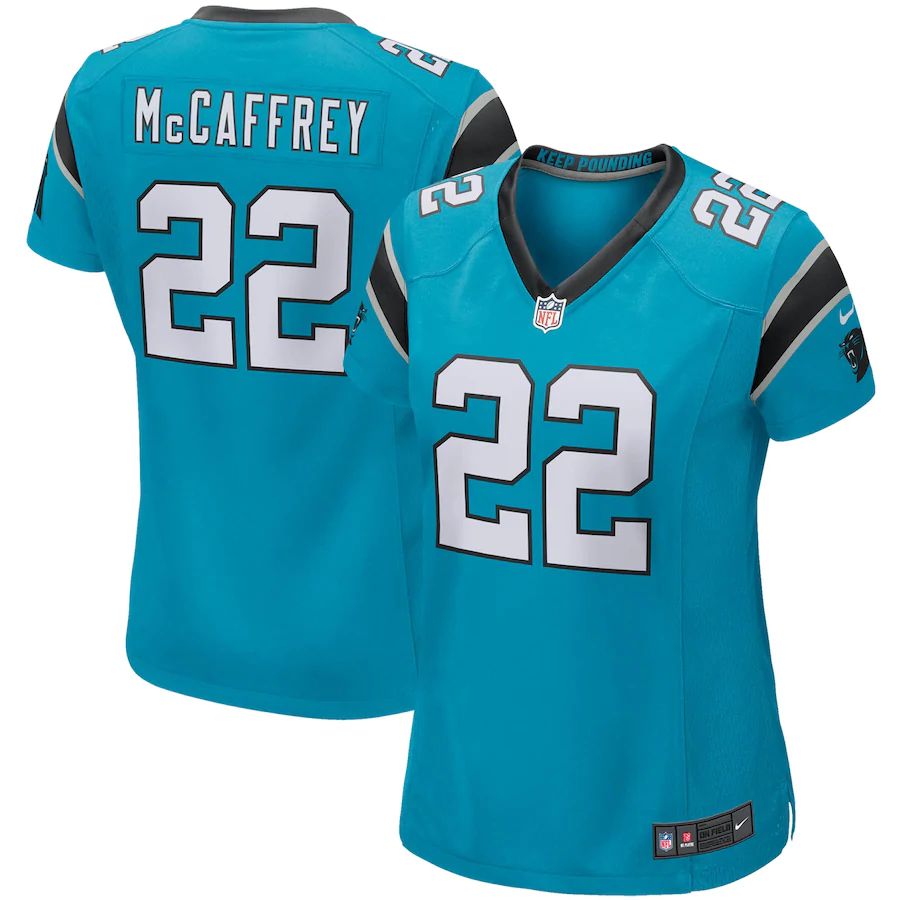 Women's Christian McCaffrey Blue Player Limited Team Jersey