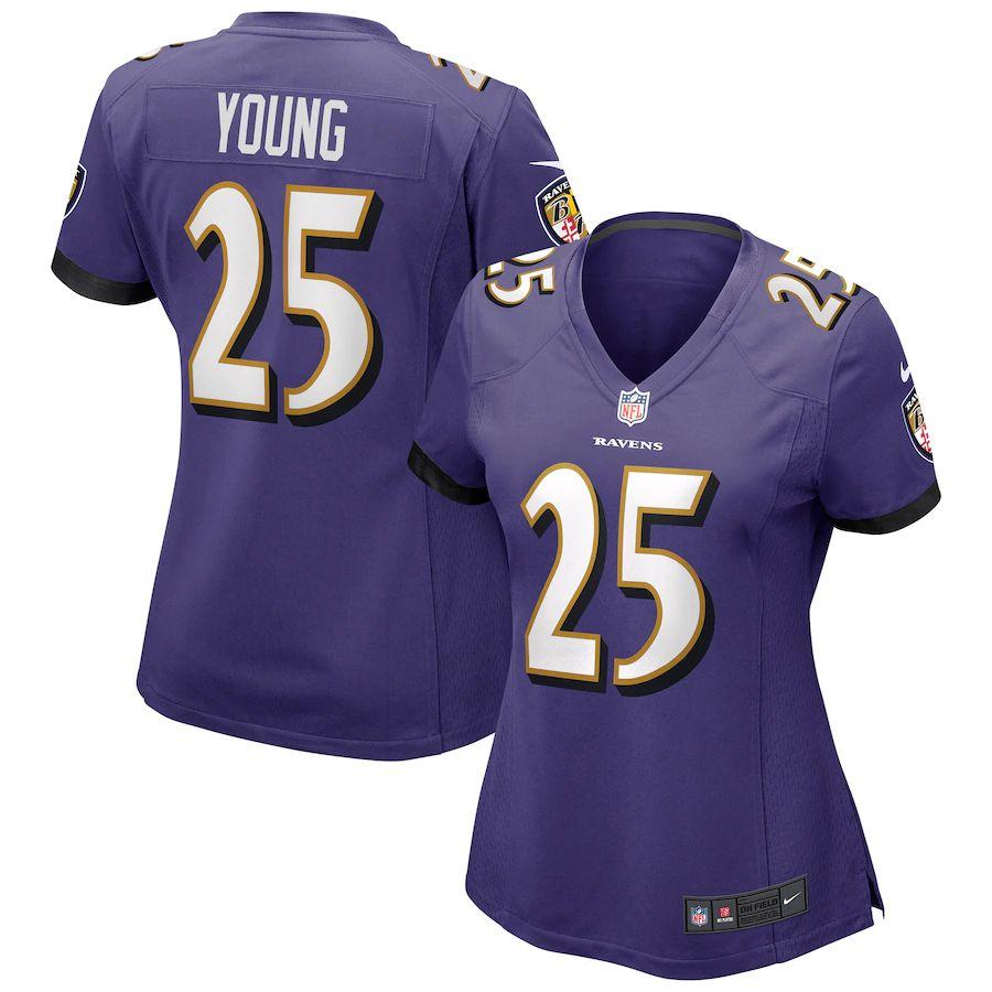 Women's Tavon Young Purple Player Limited Team Jersey