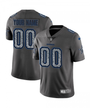 Men's Gray Customized Game Team Jersey