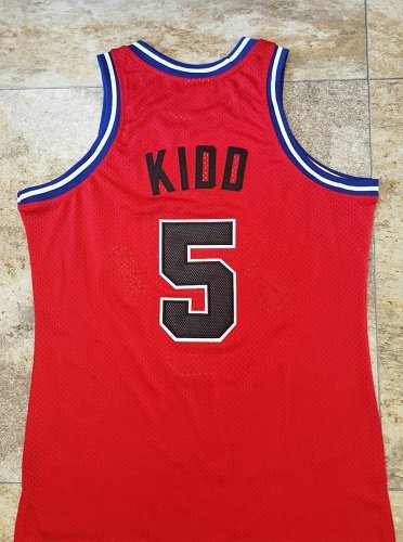 Men's Jason Kidd Red Retro Classic Team Jersey