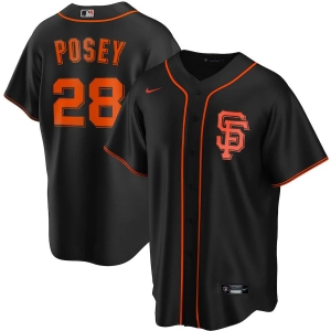 Men's Buster Posey Black Alternate 2020 Player Team Jersey