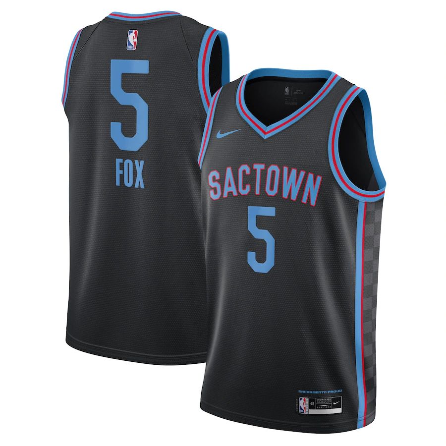 City Edition Club Team Jersey - Black - De'Aaron Fox - Mens - 2020