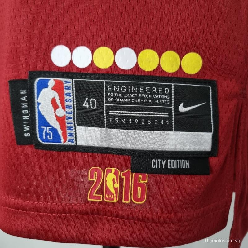 2022 Cleveland Cavaliers Irving#2 Urban Edition Red NBA Jersey
