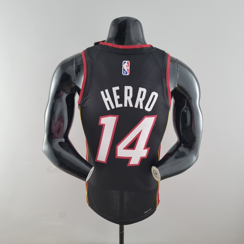 75th Anniversary Miami Heat HERRO#14 Black NBA Jersey