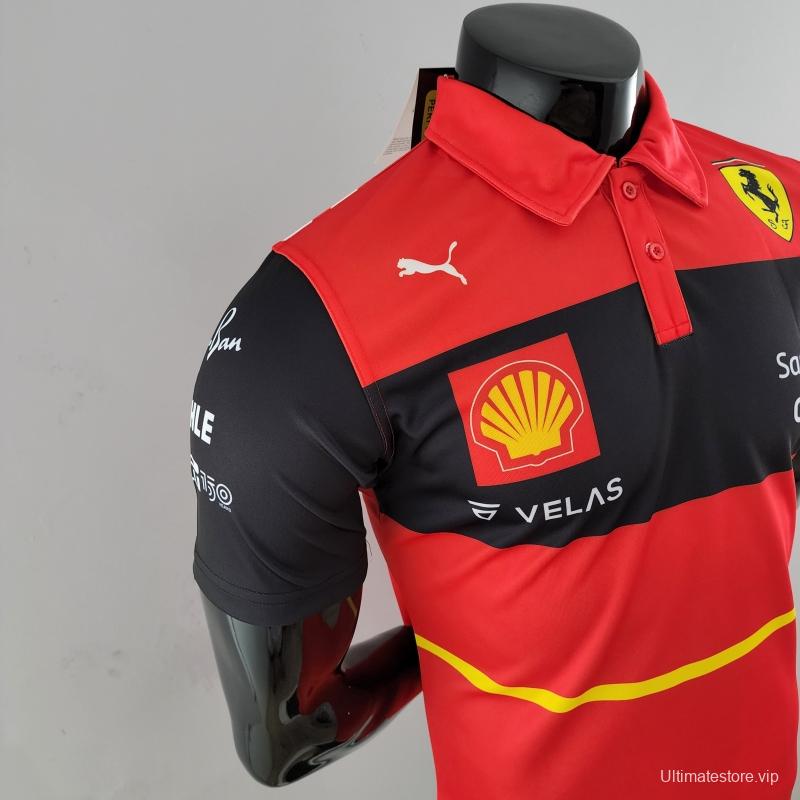 2022 F1 Ferrari Red/Yellow Polos #0006