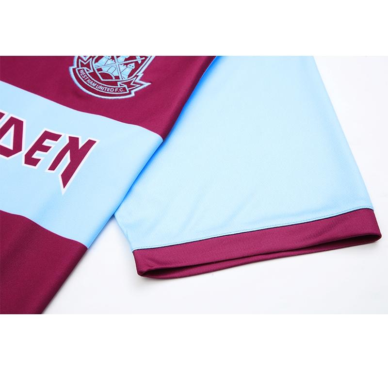 Retro 22/23 Iron Maiden X West Ham Wine/Blue Jersey With Number 11