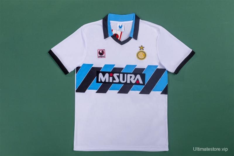 RETRO 90/91 Inter Away Soccer Jersey