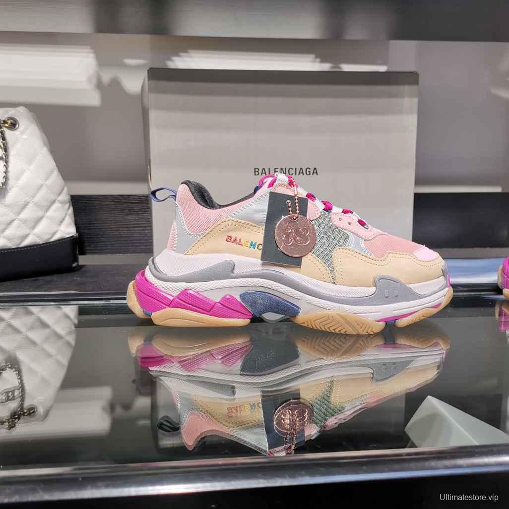 Men/Women Balenciaga Triple S Sneaker khaki/Pink Item Ab5580330