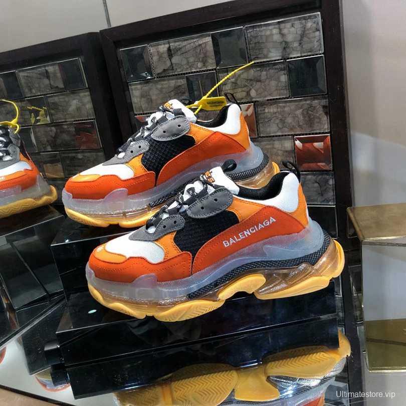 Men/Women Balenciaga Triple-S Sneaker Orange/Black Item 6380340