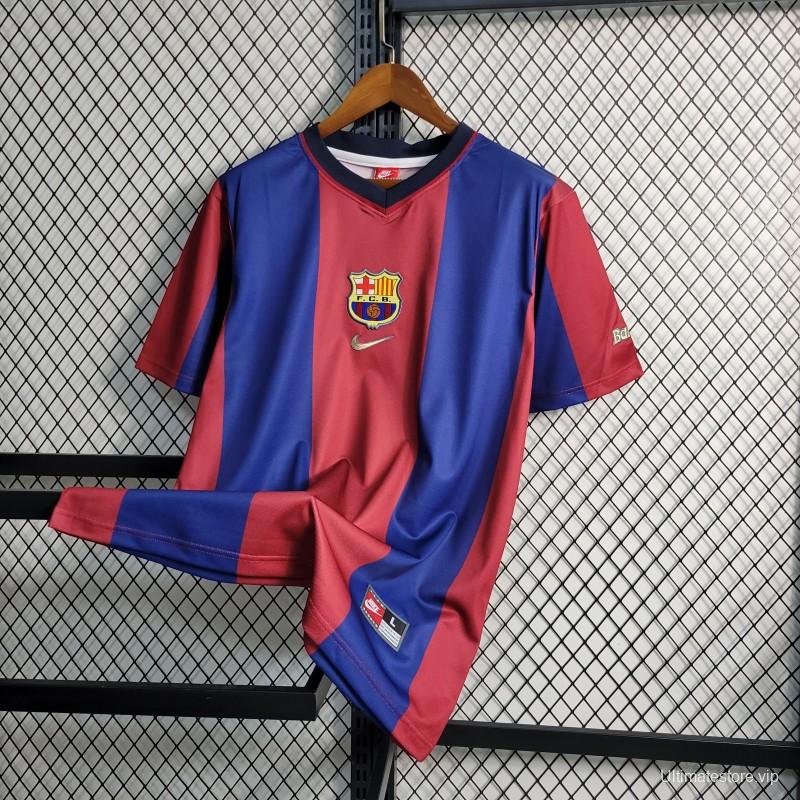 Retro 98-99 Barcelona Home Soccer Jersey