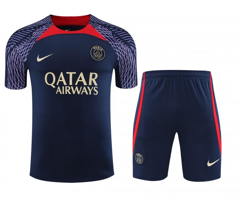 23-24 PSG Navy Short Sleeve+Shorts