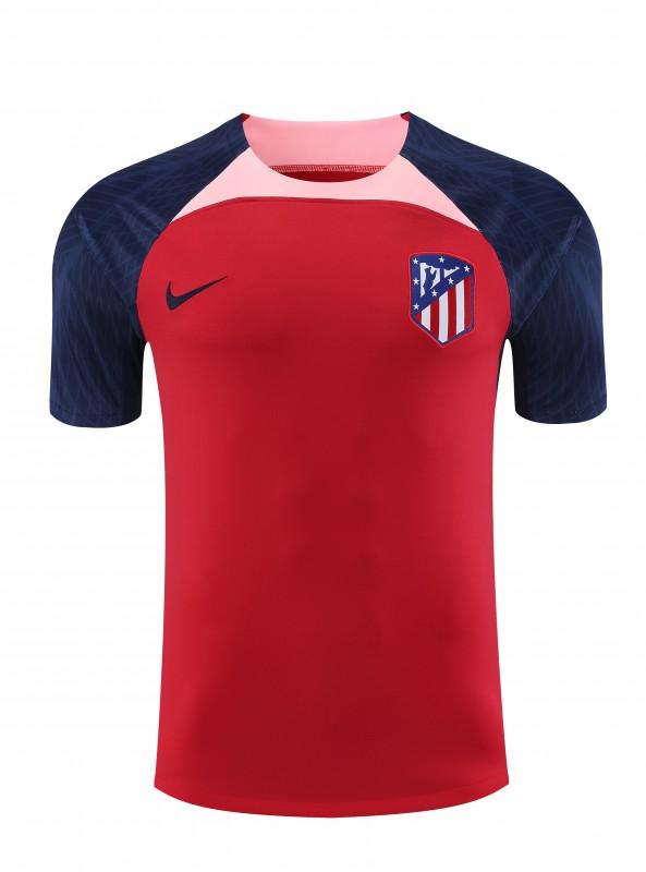 23-24 Atletico Madrid Red Navy Short Sleeve+Shorts