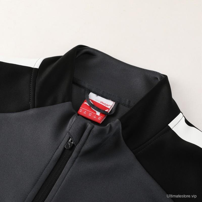 23/24 PUMA Black/Grey Full Zipper Hooide Jacket+Pants