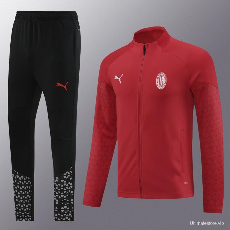 23/24 AC Milan Full Zipper Jacket+Pants