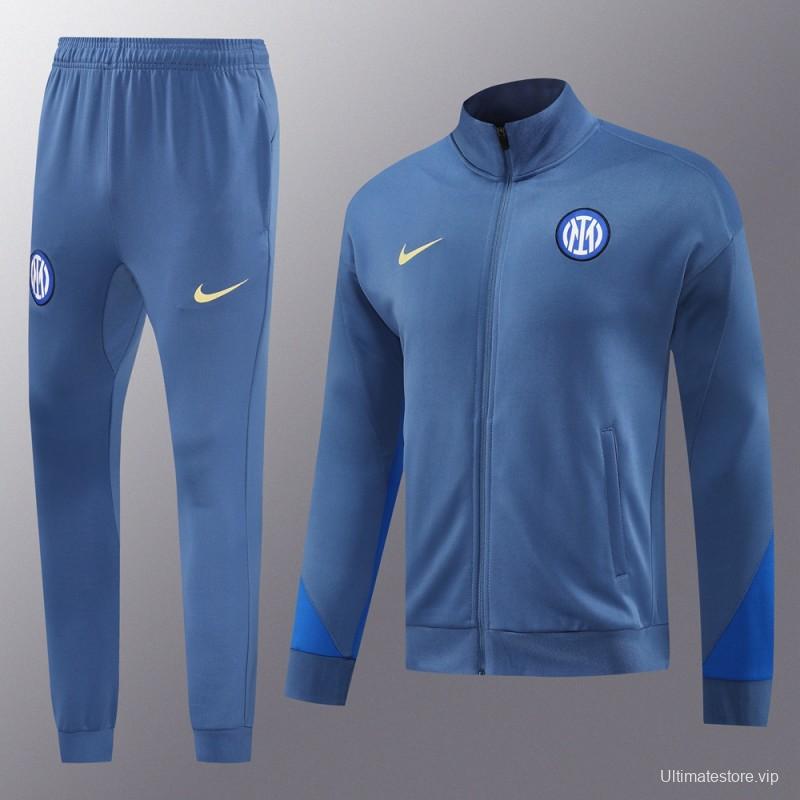 24/25 Inter Milan Blue Full Zipper Jacket +Long Pants