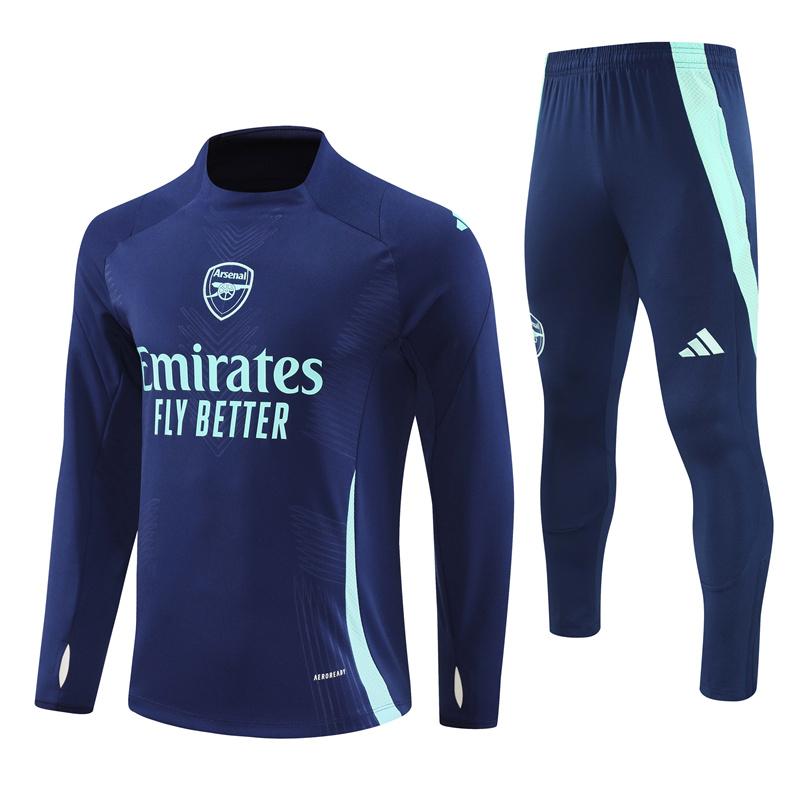 24/25 Arsenal Blue Half Zipper Jacket+Long Pants