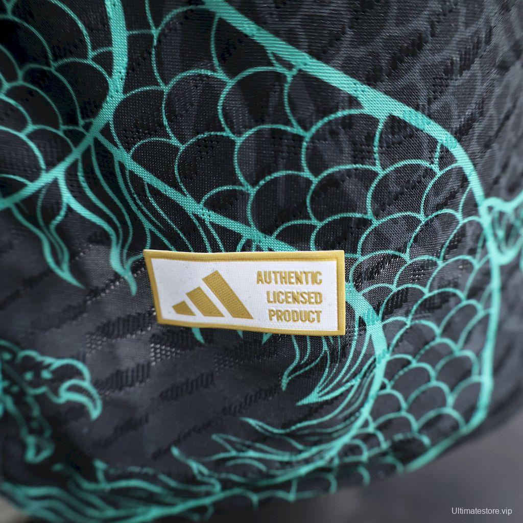 2025/26 Player Version Real Madrid Black Green Dragon Edition Jersey