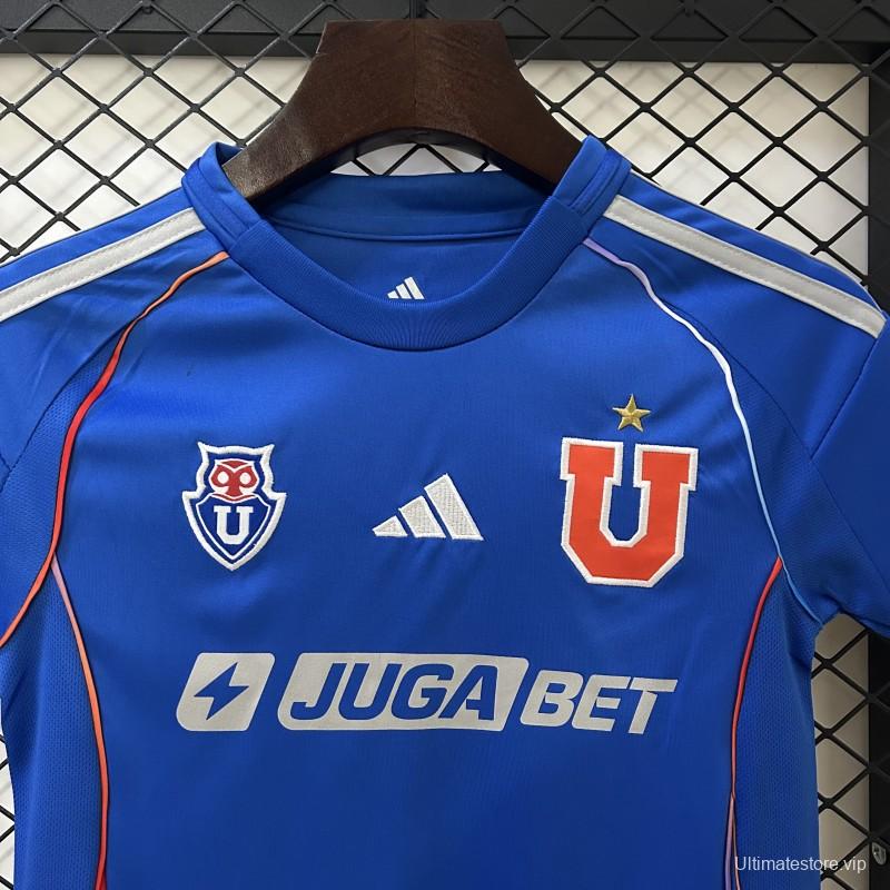 25/26 Kids Universidad De Chile Home Size 16-28 Jersey