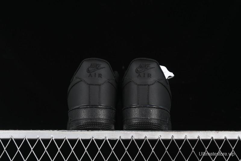 Nike Air Force 1 '07 Low LV Custom All Black Casual Sneakers - 315122-101