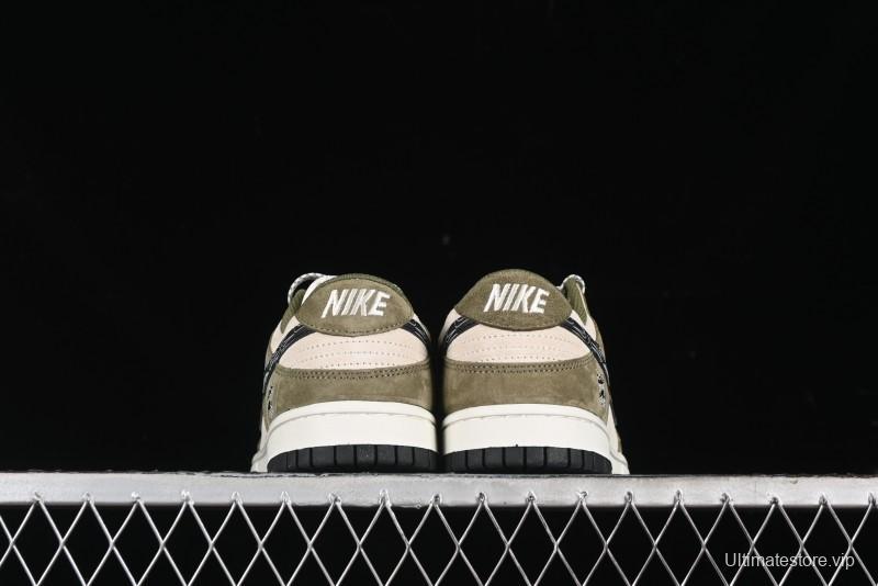 Nike SB Dunk Low UN Phantom Military Green Black Swoosh Anniversary Custom Low-Top Casual Skate Shoes - DJ2024-037