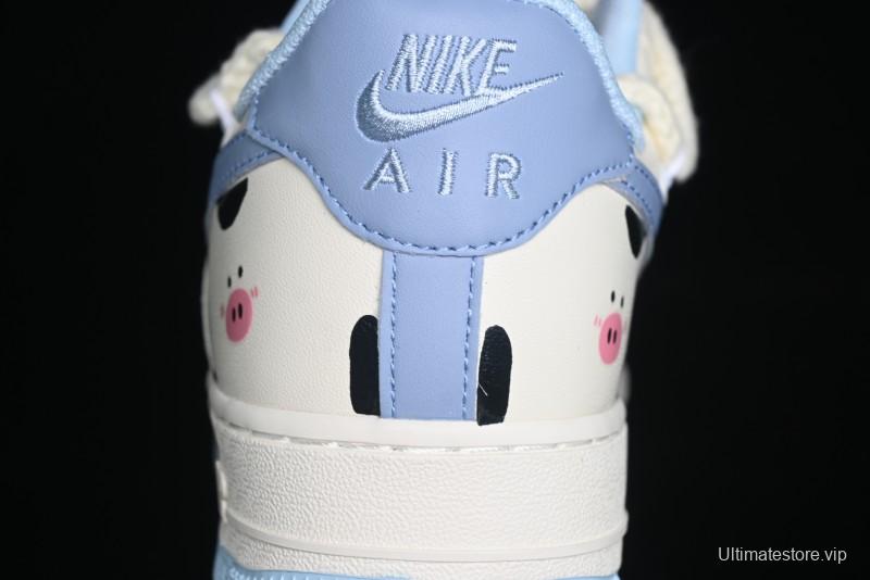 Nike Air Force 1 '07 Low Milk Pig Casual Lace-Up Sneakers - BD7701-110