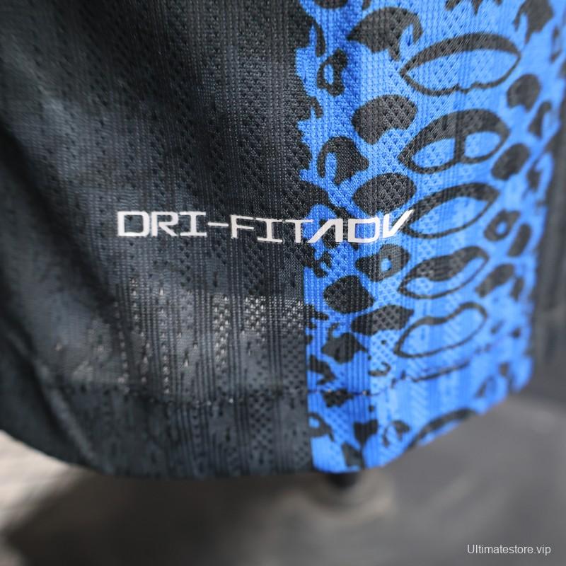 Player Version 25/26 Inter Milan Black and Blue Jersey with Snake Design