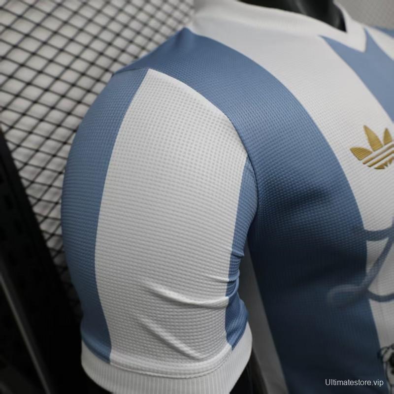 Player Version 2025 Argentina Blue with Messi Celebration Print Jersey