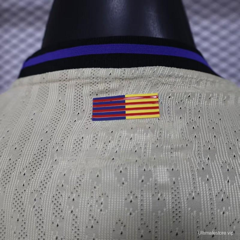 Player Version 25/26 Barcelona  Away Long Sleeve Jersey