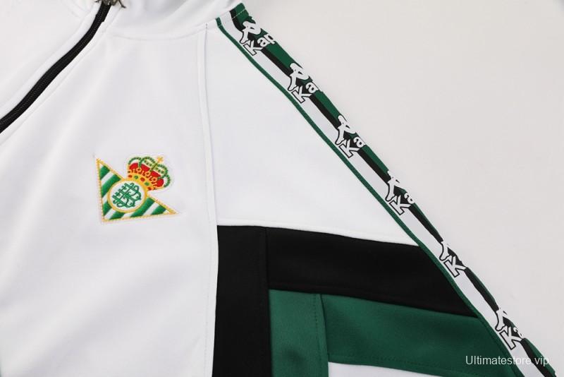 25/26 Real Betis WHITE/Black/Green Full Zipper Jacket + Long Pants