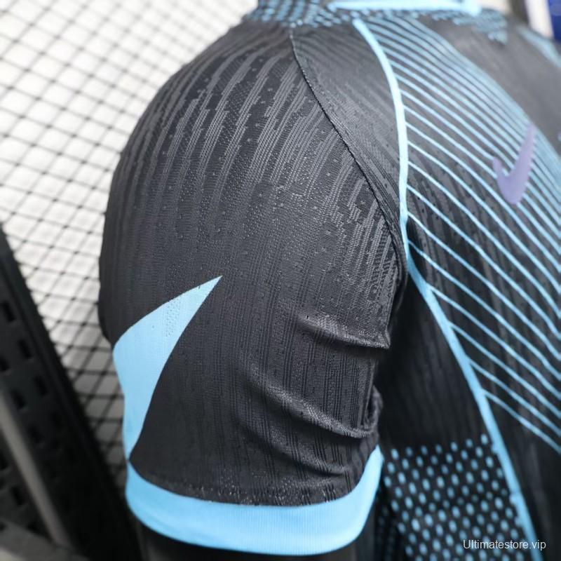 Player Version 25/26 FC Barcelona Black with Geometric Line Pattern Jersey