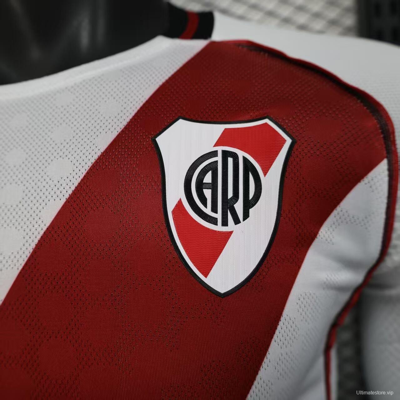 Player Version 25/26 River Plate Home Long Sleeve Jersey