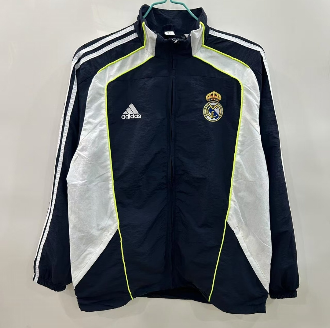 25/26 Real Madrid Black/White Windbreaker
