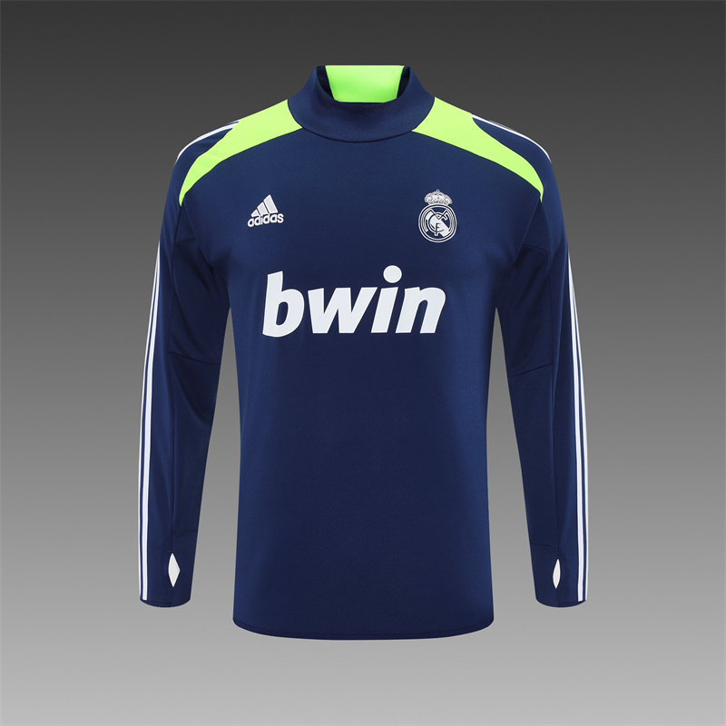 Retro 12/13 Real Madrid Royal Blue Half Zipper Jacket