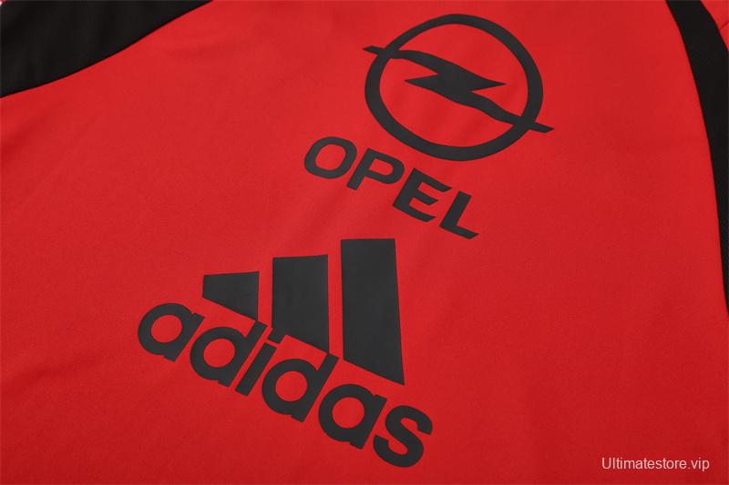 Retro 03/04 AC Milan Red Half Zipper Jacket+Long Pants