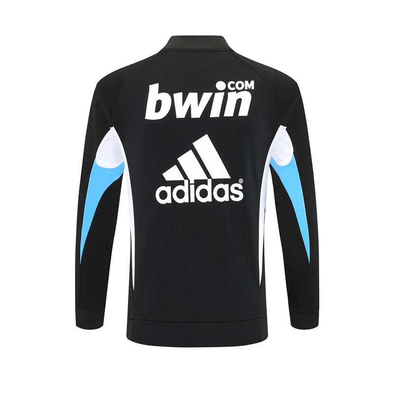 Retro 08/09 Real Madrid Black Half Zipper Jacket