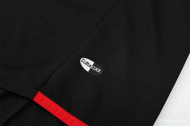 Retro 05/06 AC Milan Black Half Zipper Jacket+Long Pants