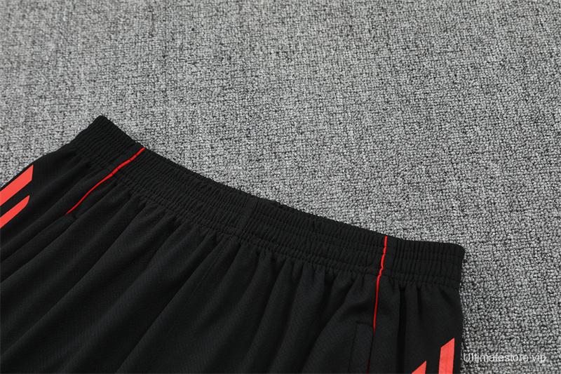25/26 Manchester United Red Black Camouflage Short Sleeve Jersey+Shorts with XS