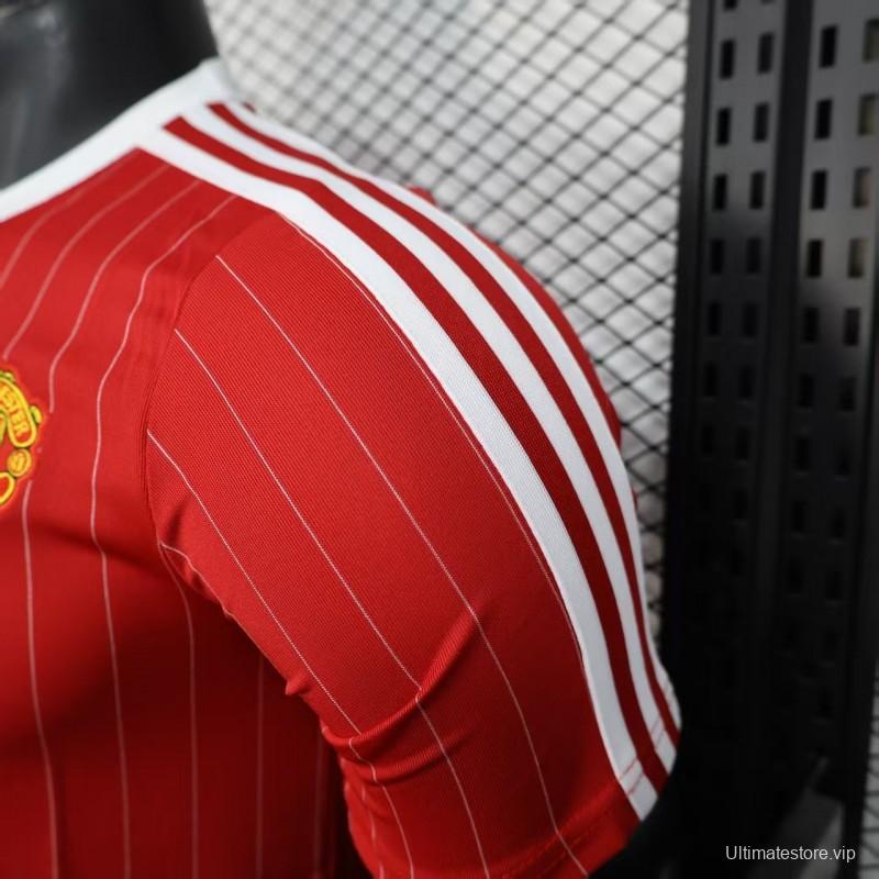 Player Version 25/26 Manchester United Red Adidas Original Casual Jersey