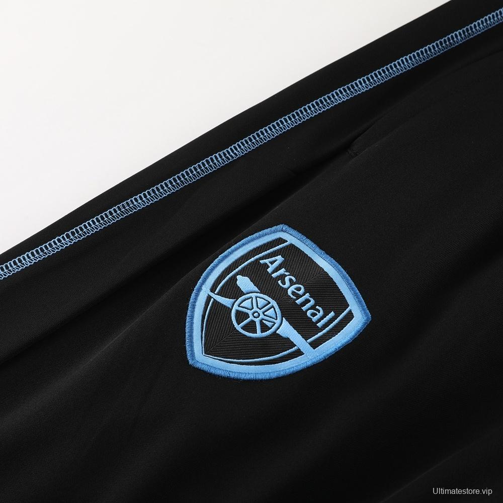 23/24 Arsenal Black S-2XL Half Zipper Jacket+Long Pants