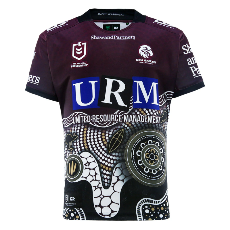25/26 Manly Warringah Sea Eagles Maroon with Indigenous Art Jersey